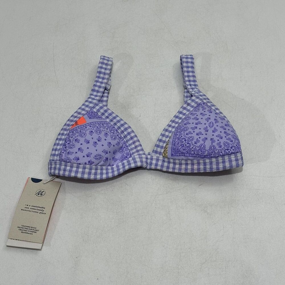 Maaji Women's Swim Top Lavender/purple Reversible Triangle Bikini Top, Size M